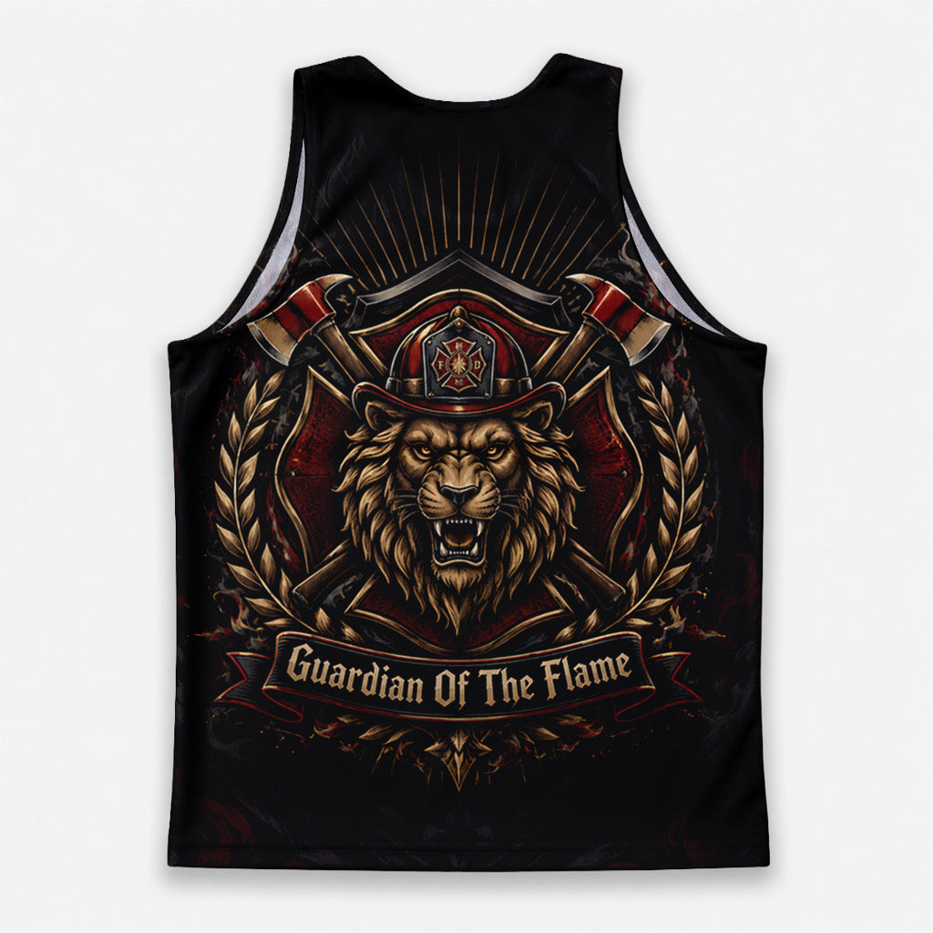 Men's Running Tank Top Firefighter Guardian Of The Flame Running Singlet V2