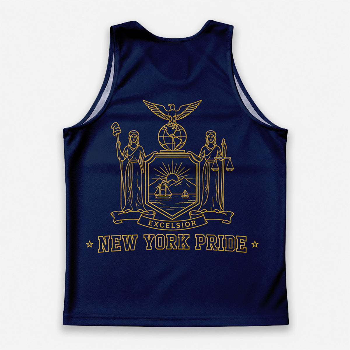 NY Flag Navy Classic New York Running Tank Top