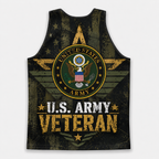 Veteran Running Tank Top - US Army Veteran V6 Tech Singlet