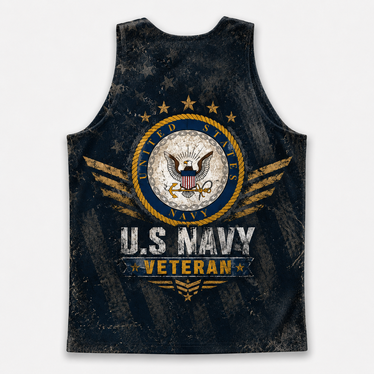 Veteran Running Tank Top - US Navy Veteran V4 Tech Singlet