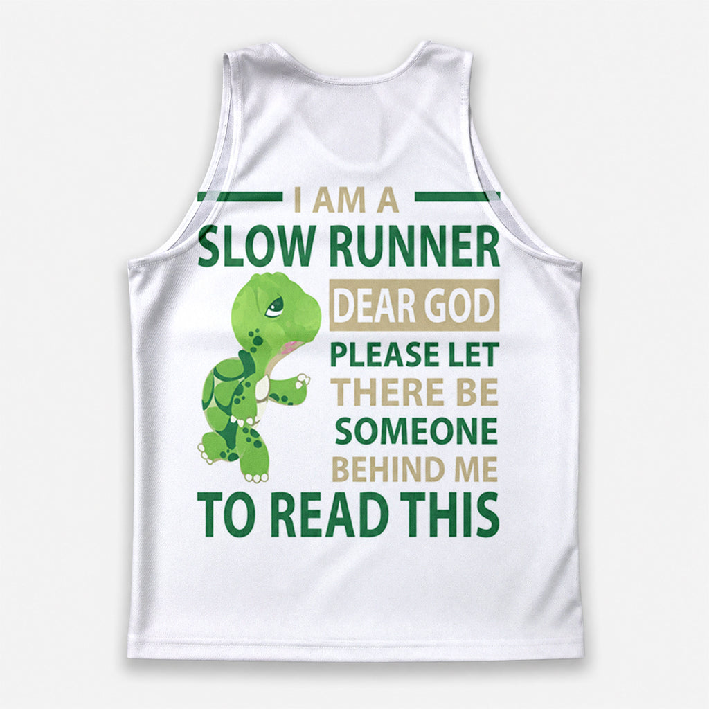 Funny Running Tank Top Slow Runner Tech Running Singlet