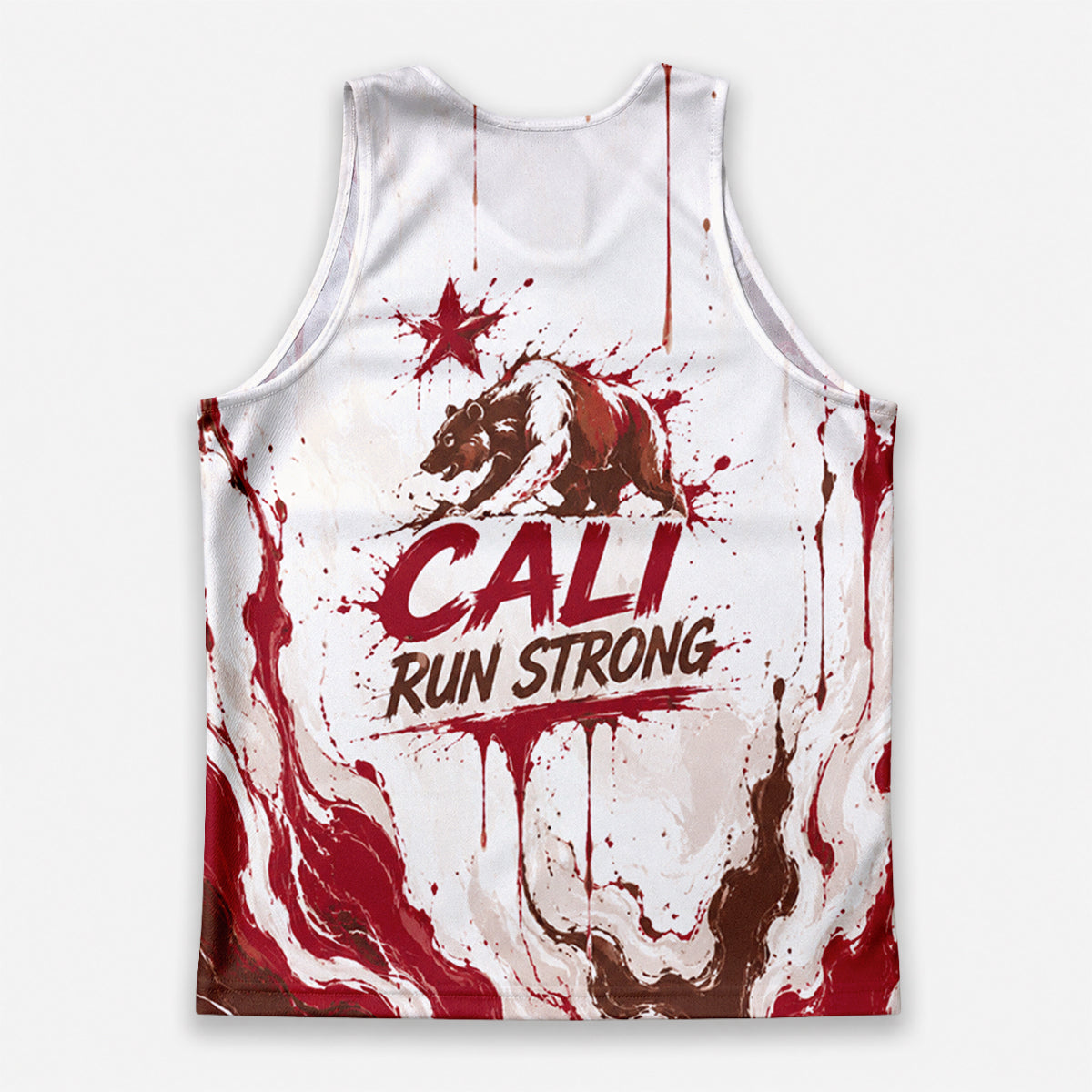 Melted Flag Flow California State Running Tank Top
