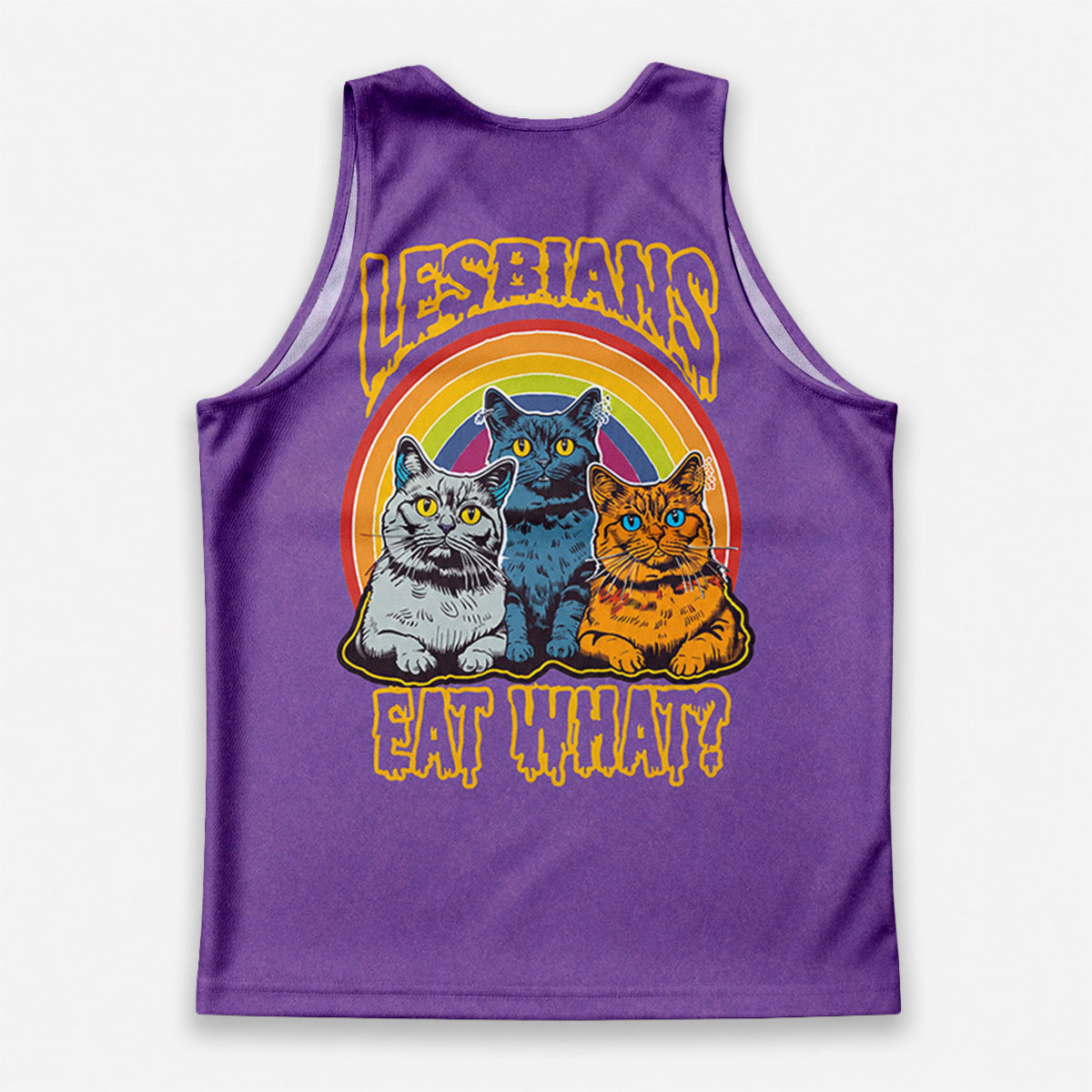 LGBT Pride Running Tank Top Lesbians Eat What Running Singlet for Men and Women