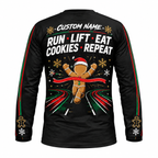 Custom Name Merry Fitmas Running Long Sleeve Shirt