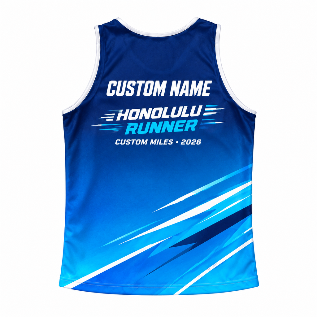 Custom Name Miles Honolulu Speedline Running Tank Top