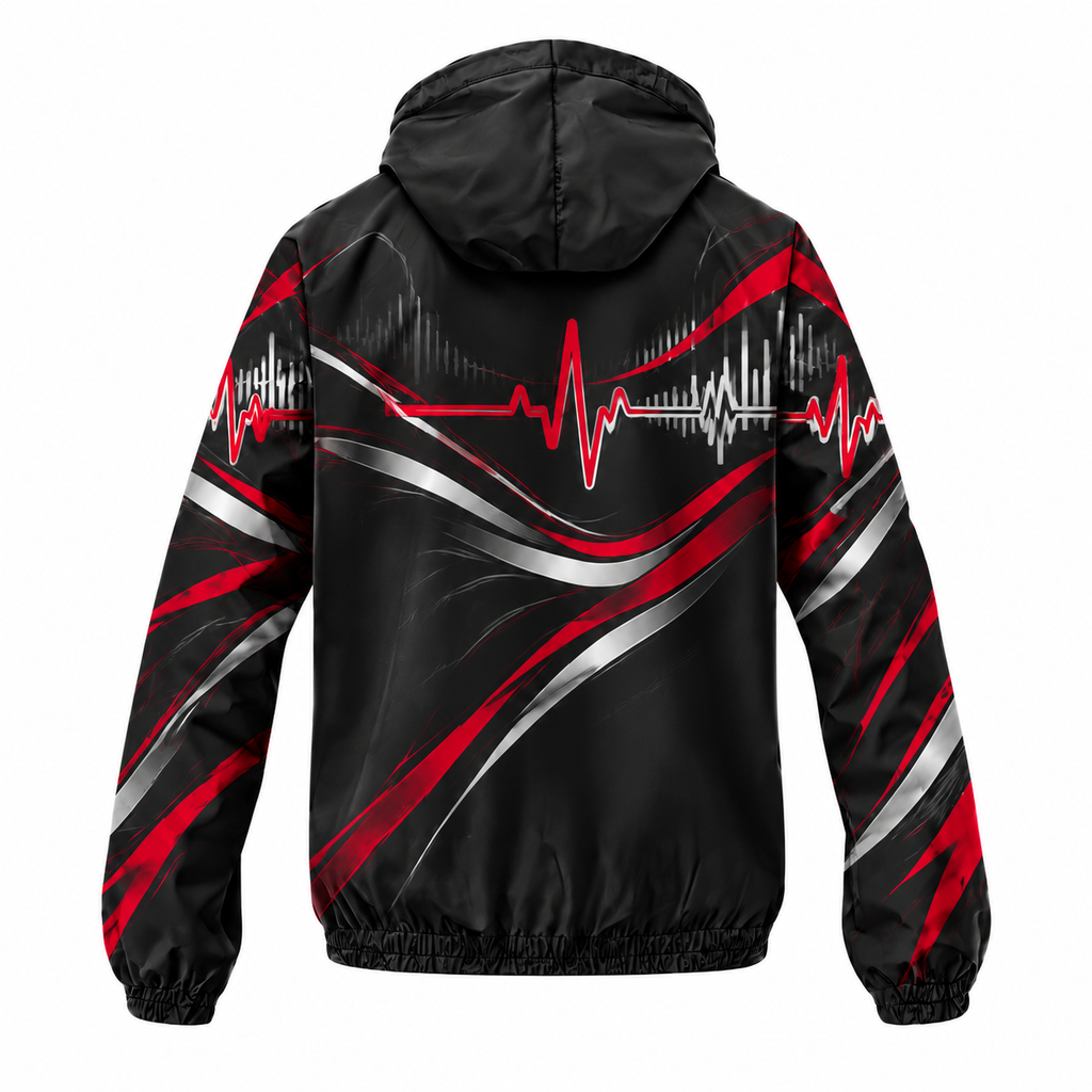 Custom Name State Pulse & Rhythm Running Windbreaker Jacket