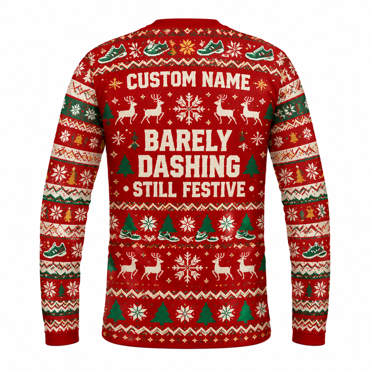 Custom Name Sleighing This Run Running Long Sleeve Shirt