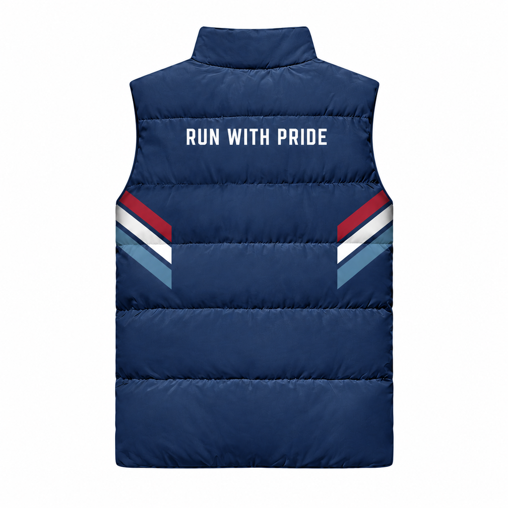 Minimal Freedom Stripes Sleeveless Running Puffer Jacket