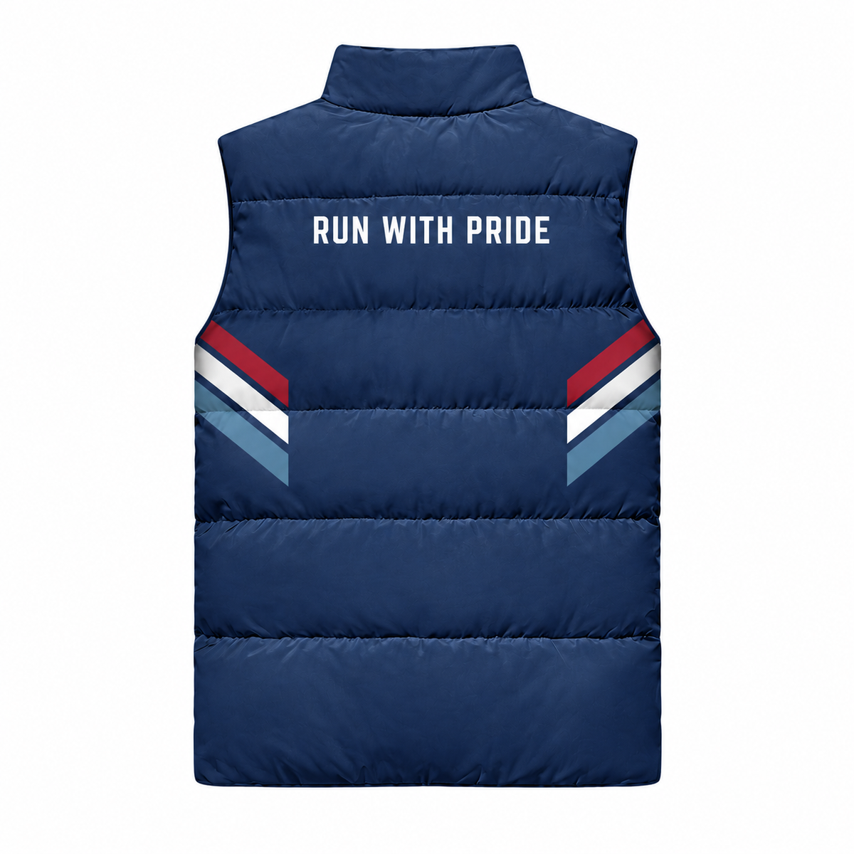 Minimal Freedom Stripes Sleeveless Running Puffer Jacket
