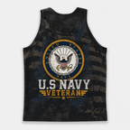 Veteran Running Tank Top - US Navy Veteran V2 Tech Singlet