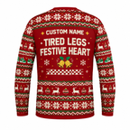 Custom Name Fa La La La Legs Running Long Sleeve Shirt