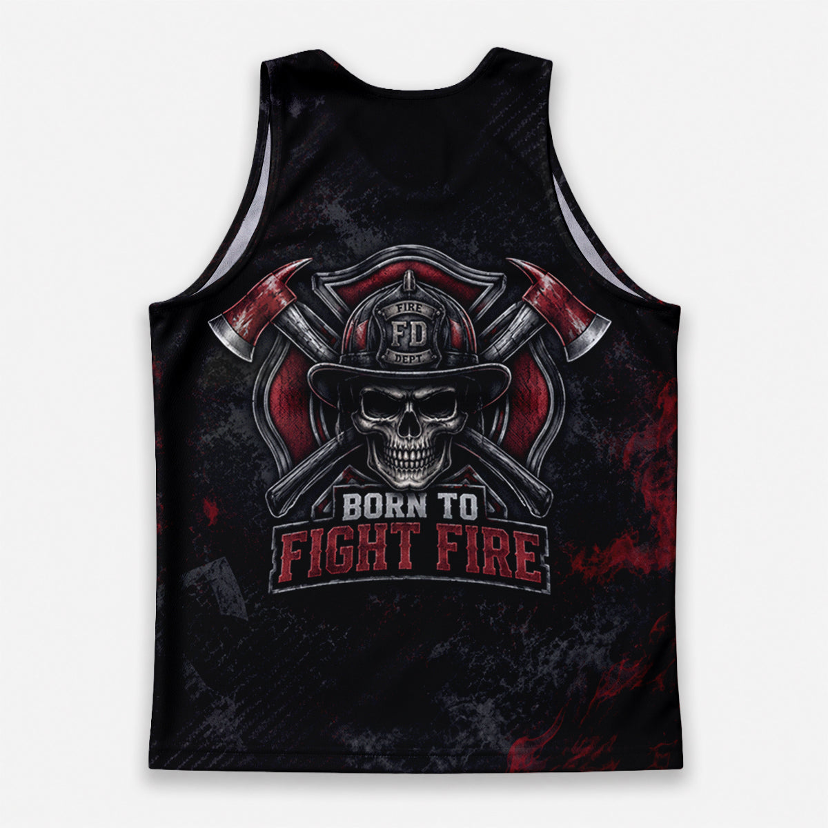 Men's Running Tank Top Firefighter Born To Fight Fire Running Singlet V2