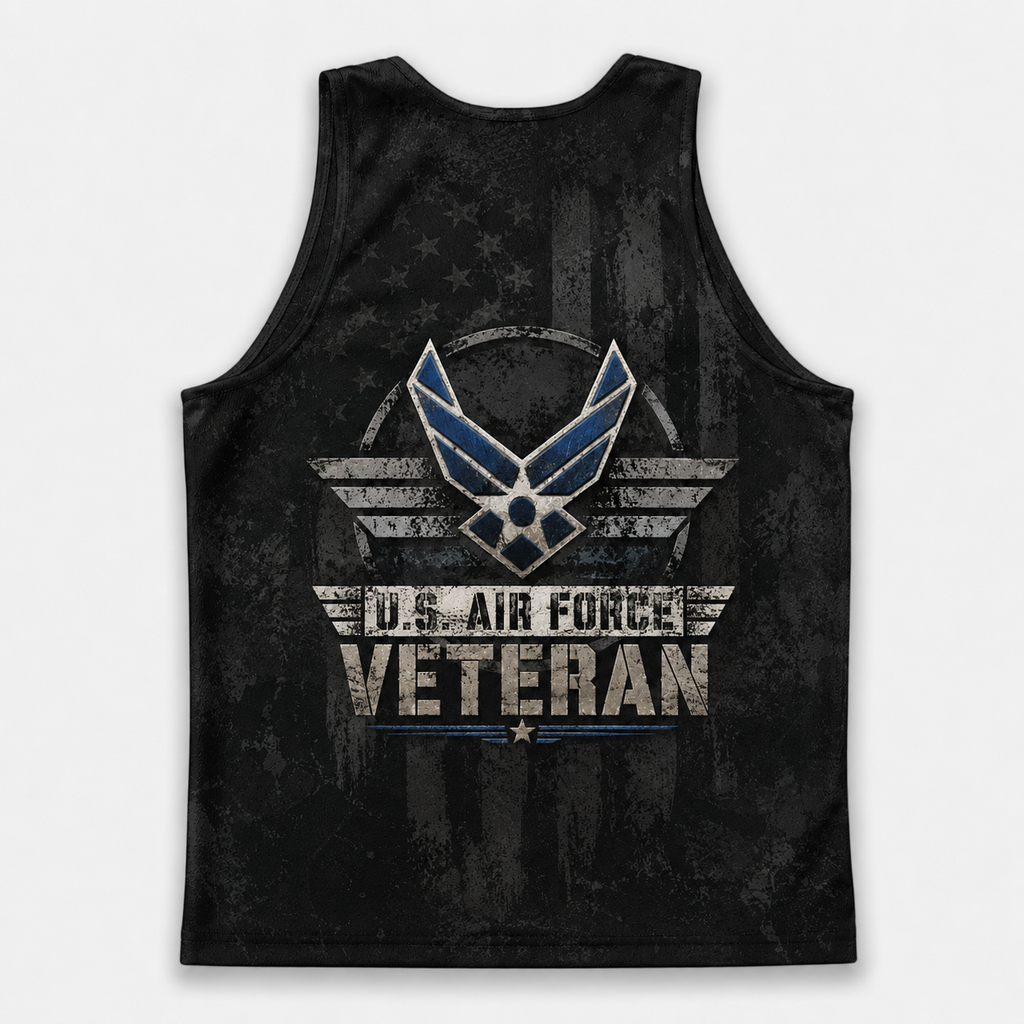 Veteran Running Tank Top - US Air Force Veteran V5 Tech Singlet