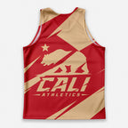 Abstract Color Block Flag California State Running Tank Top