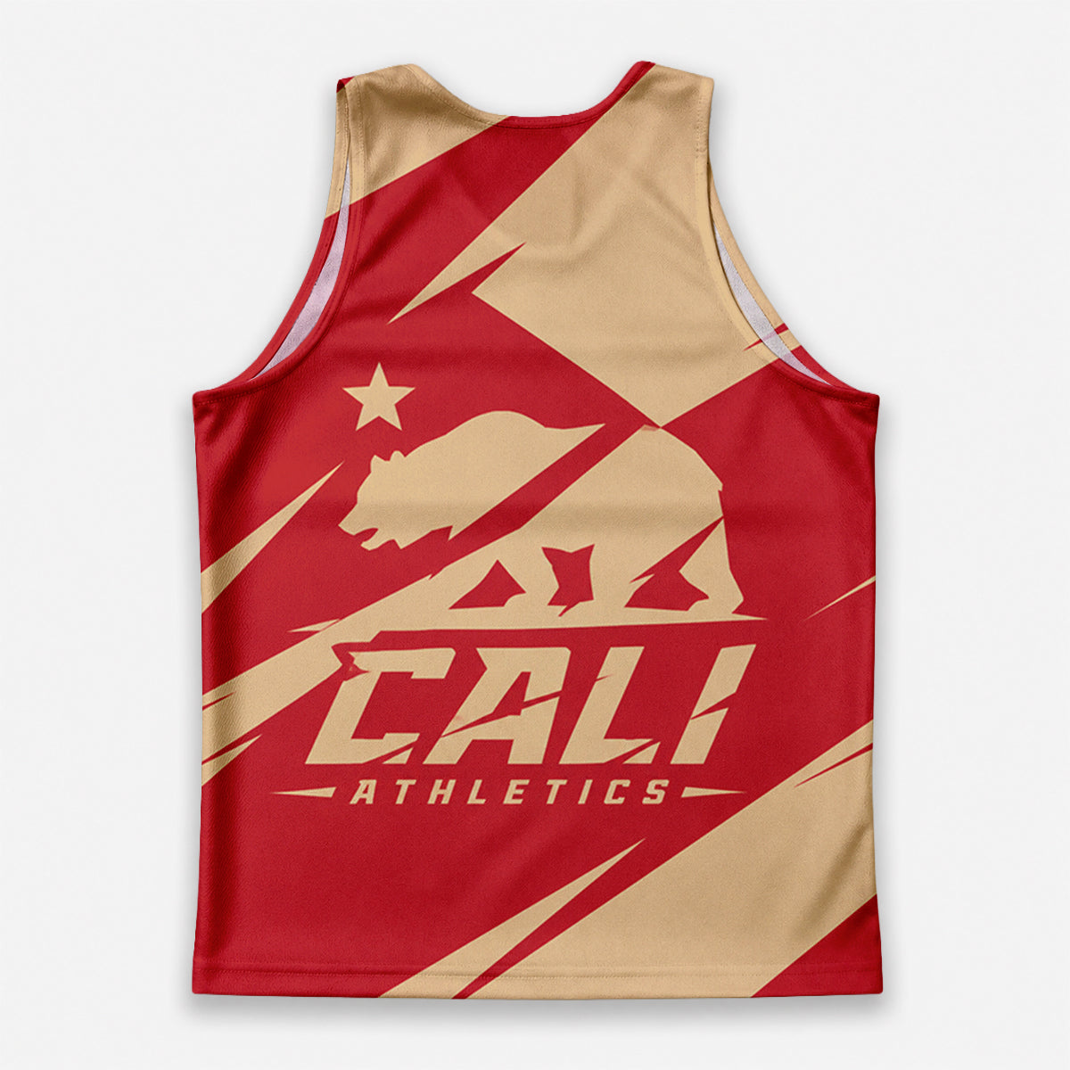 Abstract Color Block Flag California State Running Tank Top