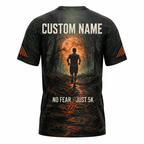 Custom Name Haunted 5K Halloween Tech Running T-Shirt