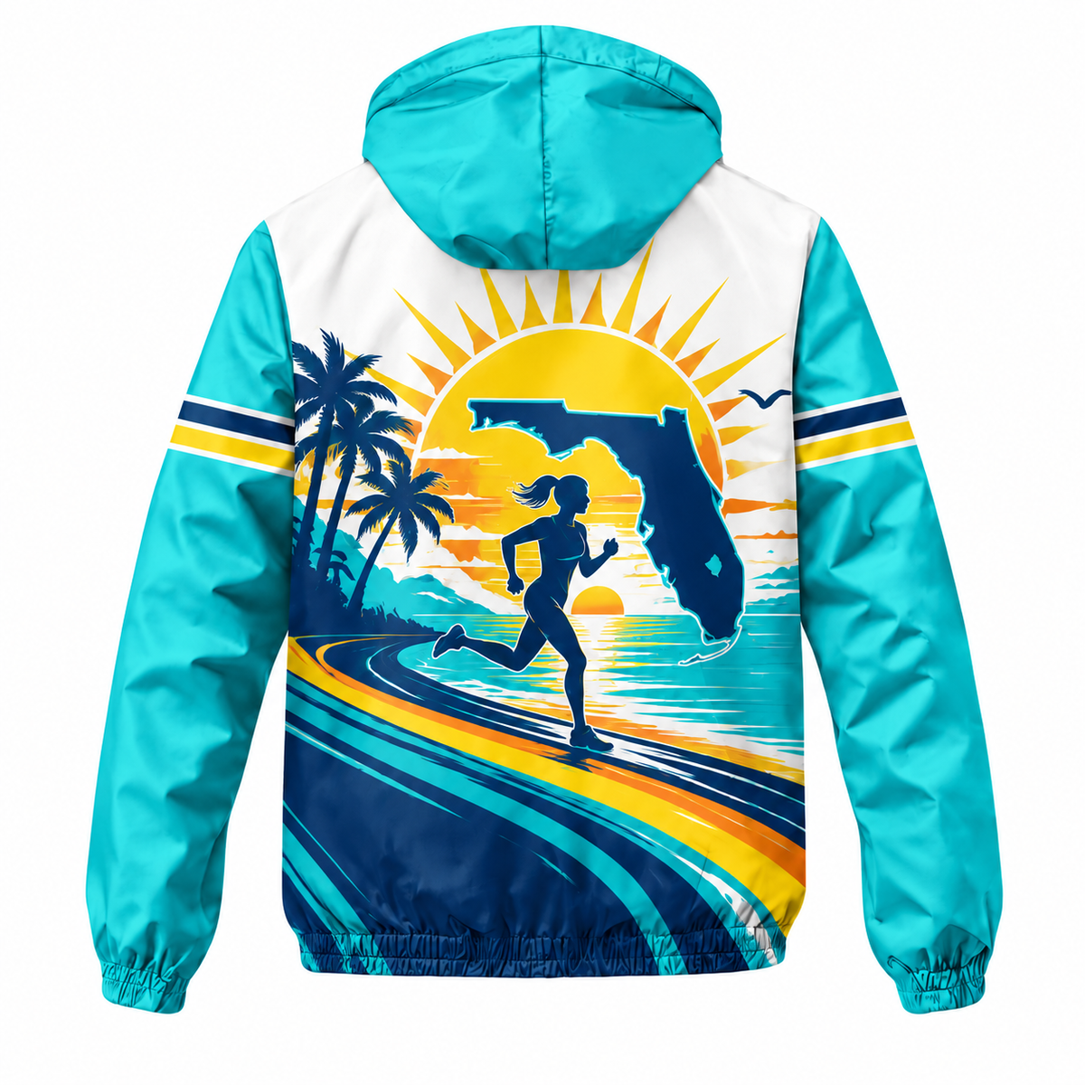 Custom Name Sunshine State Pace Florida Running Windbreaker Jacket
