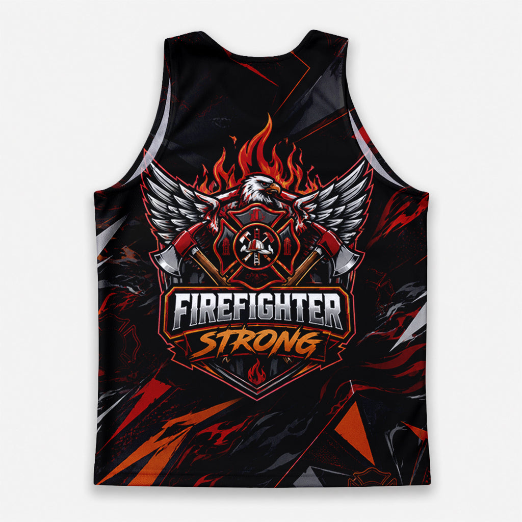Men's Running Tank Top Firefighter Strong Eagle Running Singlet V2
