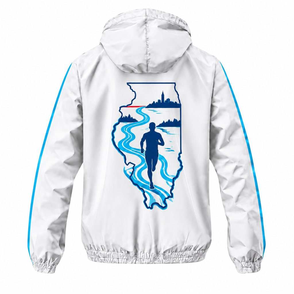 Custom Name Illinois River Run Illinois Running Windbreaker Jacket