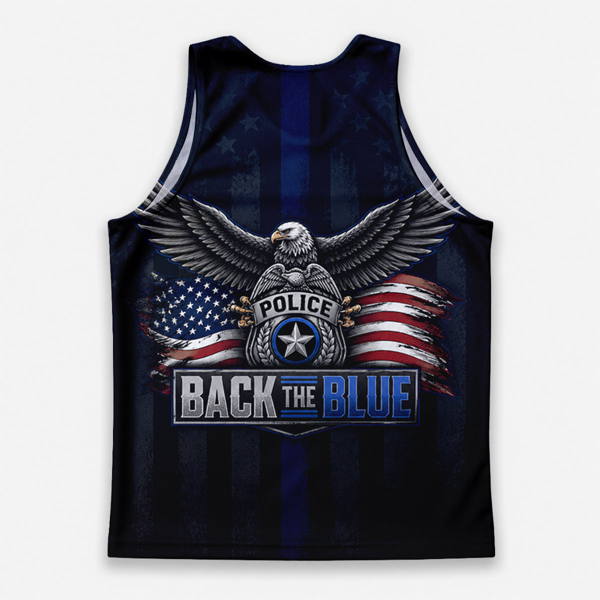 Men's Running Tank Top Police Back The Blue Eagle Running Singlet