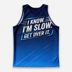 Funny Running Tank Top _ I am Slow Tech Running Singlet