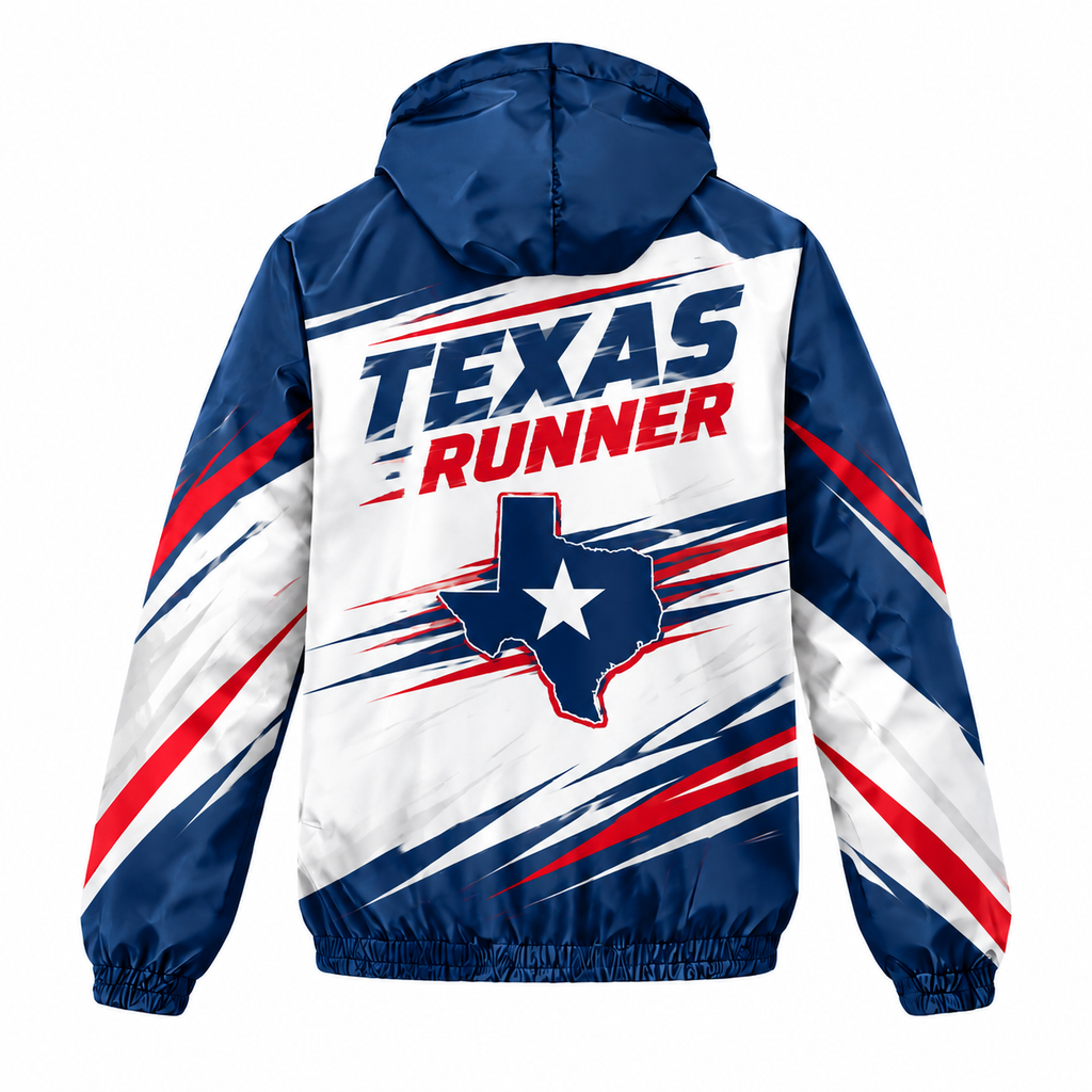 Custom Name Lone Star Runner Running Windbreaker Jacket