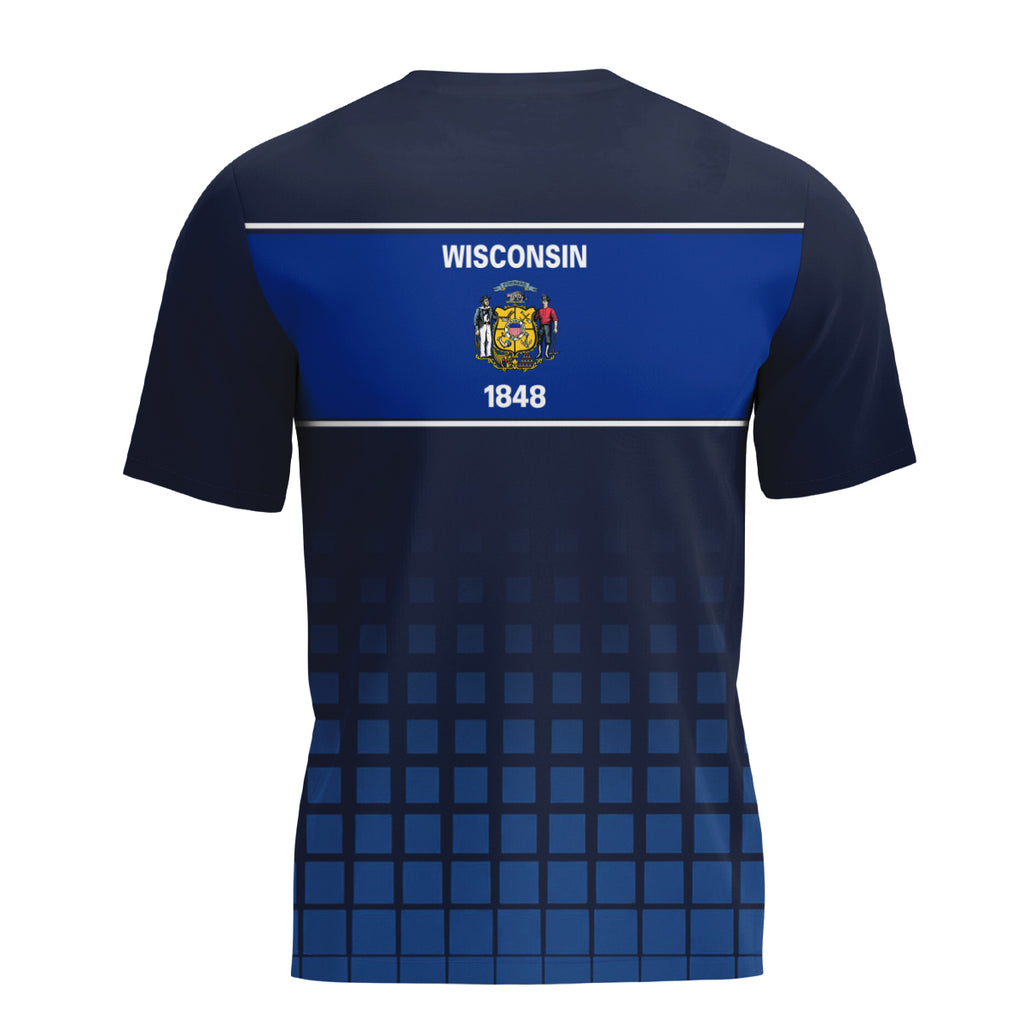 Wisconsin State Pride Tech Running T-Shirt