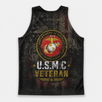 Veteran Running Tank Top - US Marine Corps Veteran V4 Tech Singlet