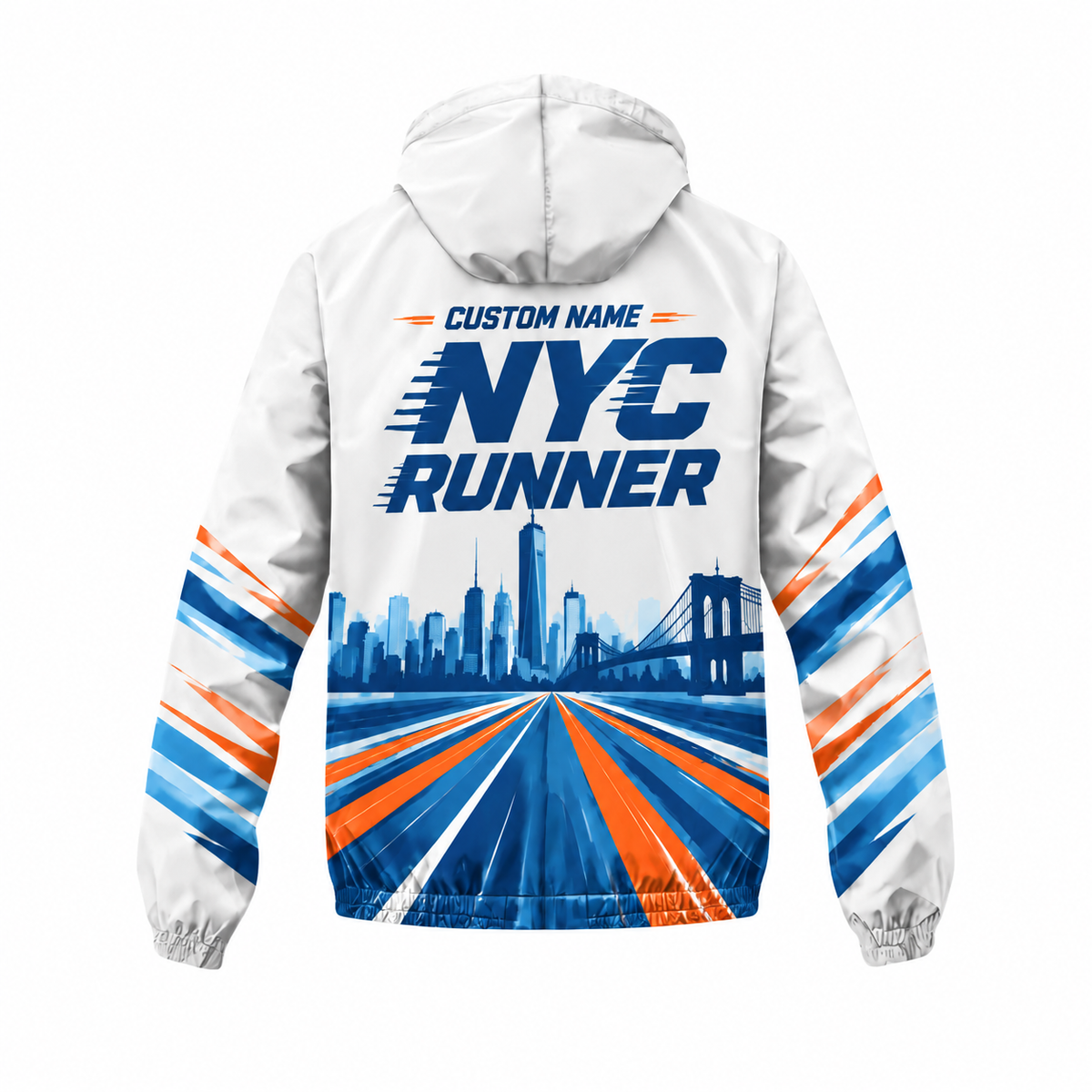 Custom Name NYC Road To The Skyline Running Windbreaker Jacket
