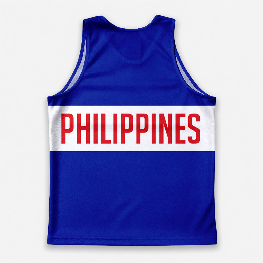 Philippines Running Tank Top Blue Philippines Running Singlet for Men and Women