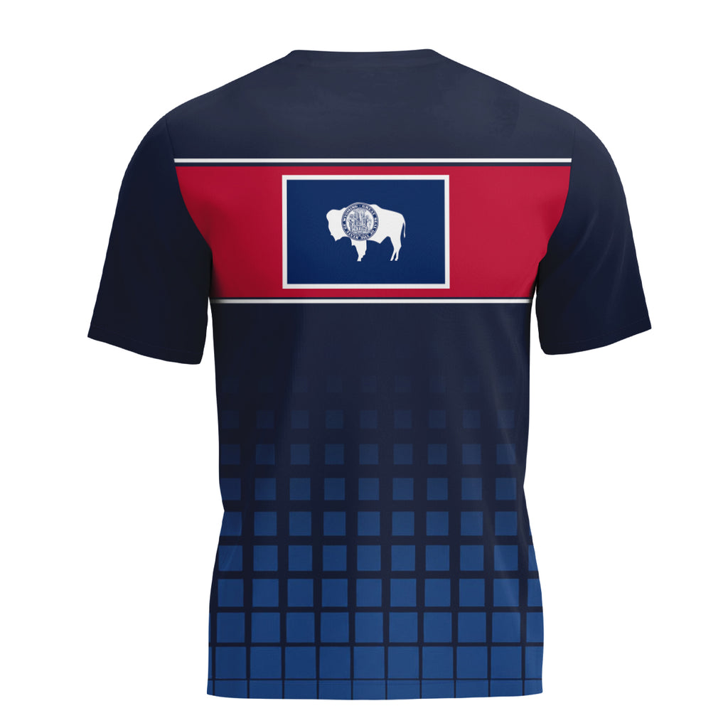 Wyoming State Pride Tech Running T-Shirt