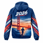 Custom Name California Bridge & Bay Runner Running Windbreaker Jacket