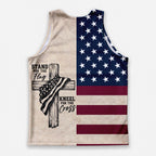 Customized Name & Years Served Amercan Flag Veteran Running Tank Top