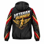Custom Name Marine Red Gold Runner Running Windbreaker Jacket