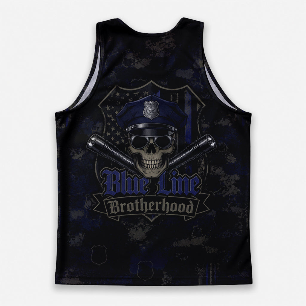 Men's Running Tank Top Police Blue Line Brotherhood Running Singlet