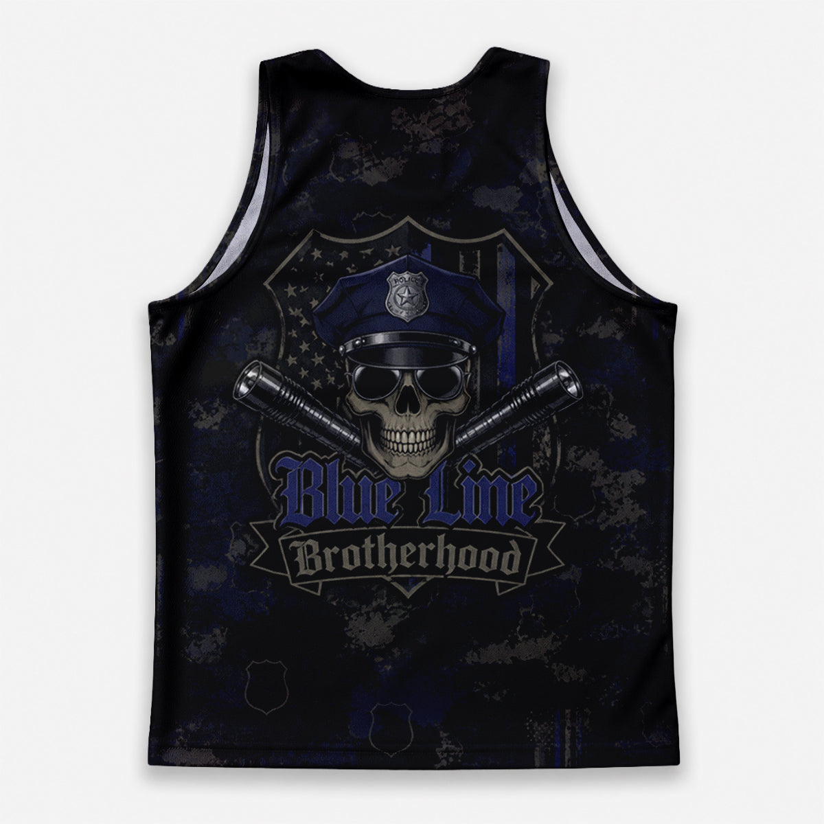 Men's Running Tank Top Police Blue Line Brotherhood Running Singlet