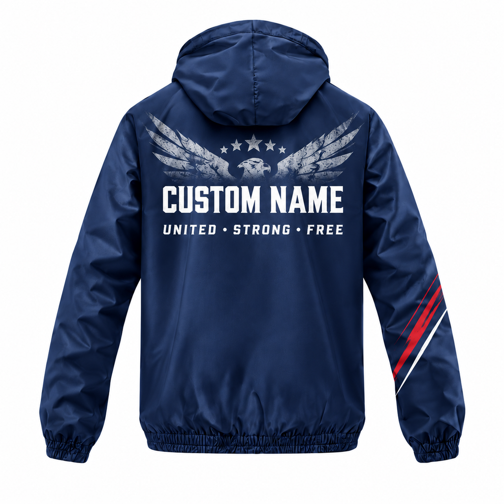 Custom Name Patriot Pace Jacket Running Windbreaker Jacket