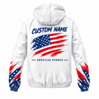 Custom Name Patriot Brush Jacket Running Windbreaker Jacket