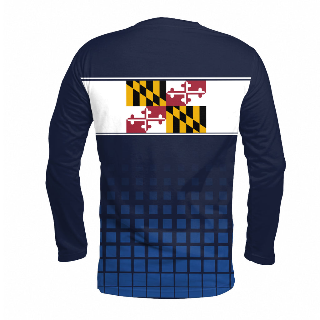Maryland State Pride Long Sleeve Running T-Shirt