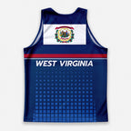 Patriotic Tech Running Tank Top - West Virginia State Pride Running Singlet