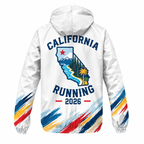 Custom Name California Map Runner Running Windbreaker Jacket