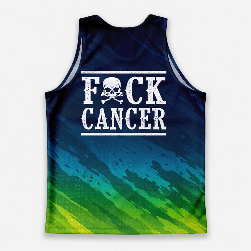 Cancer Fighter Running Tank Top Cancer Skull Running Singlet for Men and Women