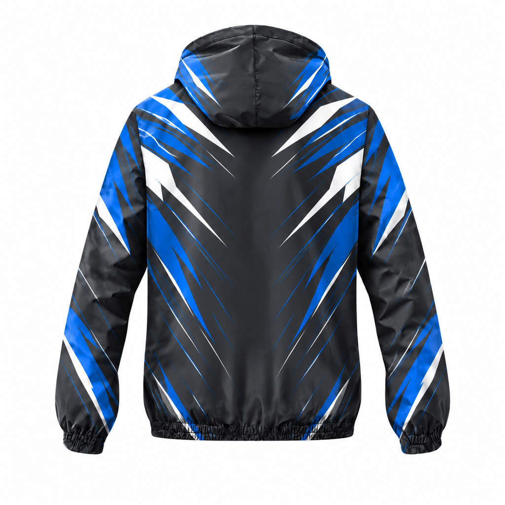 Custom Name State Velocity Lines Running Windbreaker Jacket