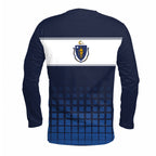 Massachusetts State Pride Long Sleeve Running T-Shirt