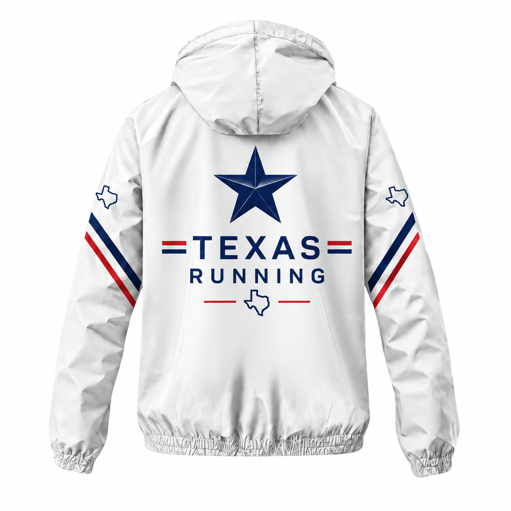 Custom Name Texas Minimal Star Run Running Windbreaker Jacket