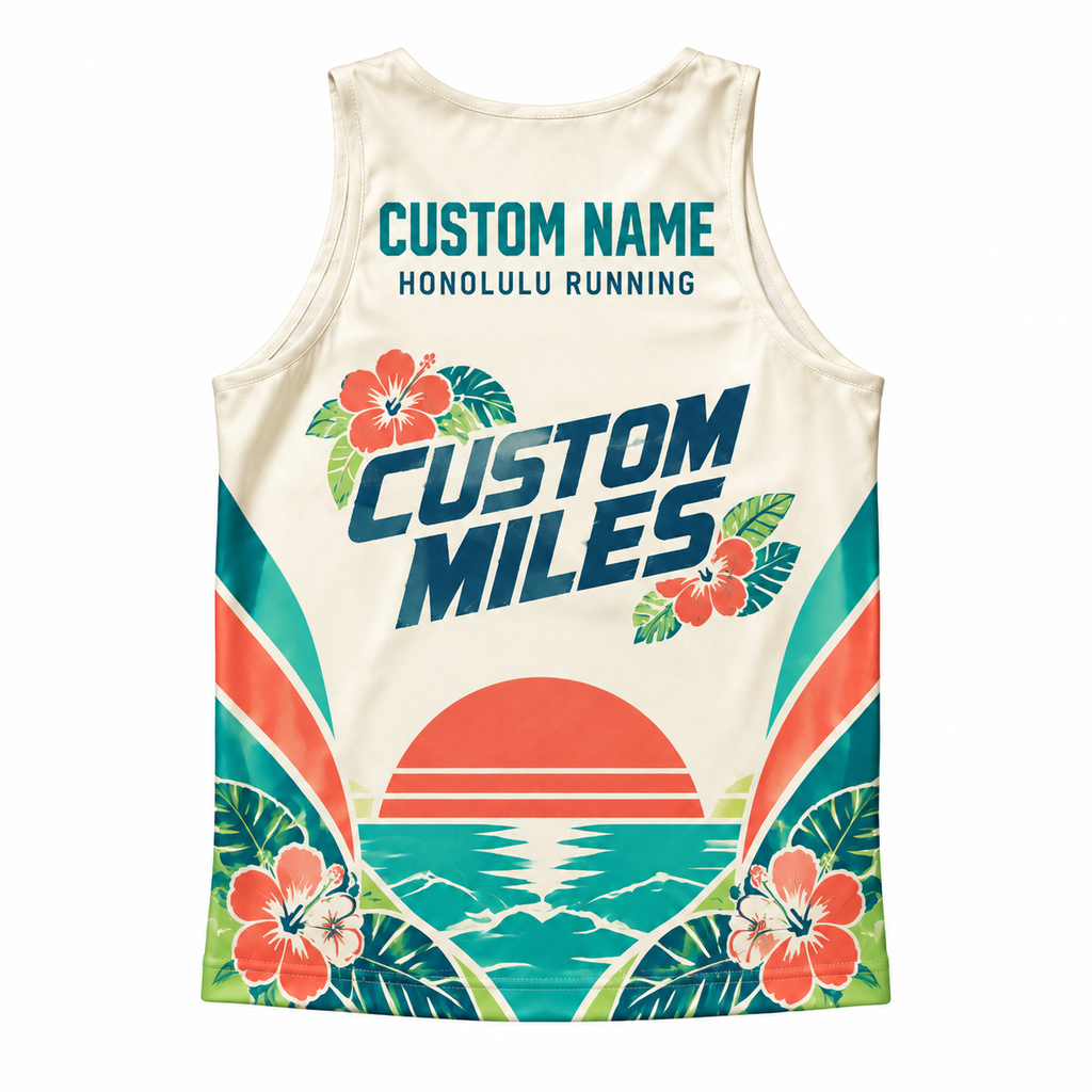 Custom Name Miles Paradise Miles Running Tank Top