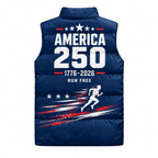 USA 250 Freedom Run Sleeveless Running Puffer Jacket