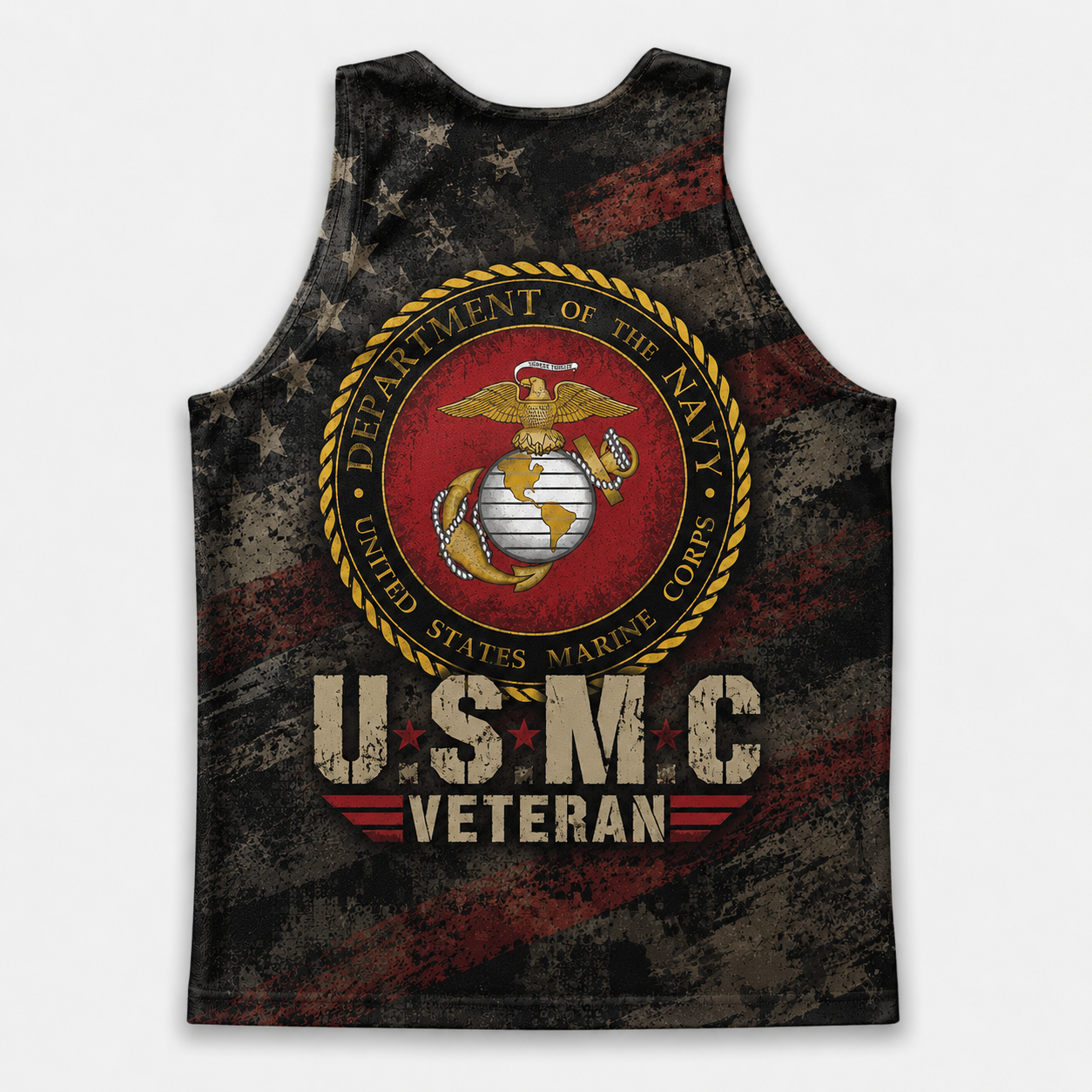 Veteran Running Tank Top - US Marine Corps Veteran V5 Tech Singlet