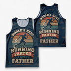 Funny Dad Running Tank Top World Best Farter Tech Singlet