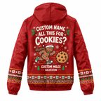 Custom Name Christmas Freakin’ Runner Santa Hustle Galveston Running Windbreaker Jacket